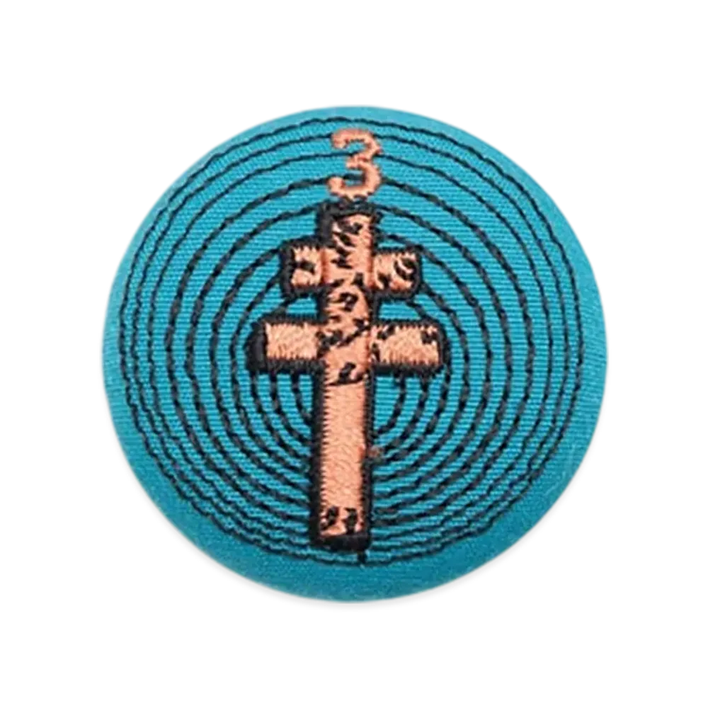UNDERCOVER Embroidered Badge "Blue Green"