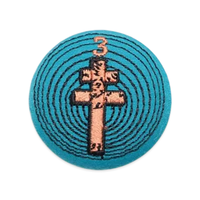 UNDERCOVER Embroidered Badge "Blue Green"