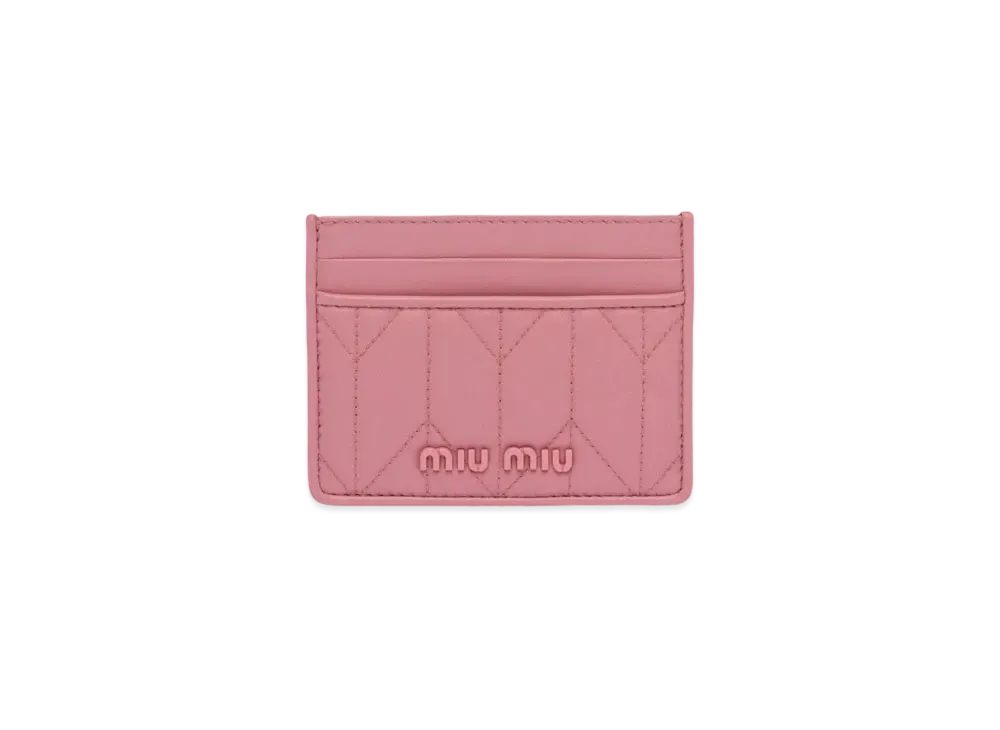 MIU MIU Nappa Leather Card Case "Pink"