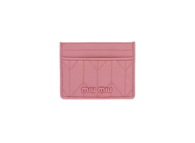 MIU MIU Nappa Leather Card Case "Pink"