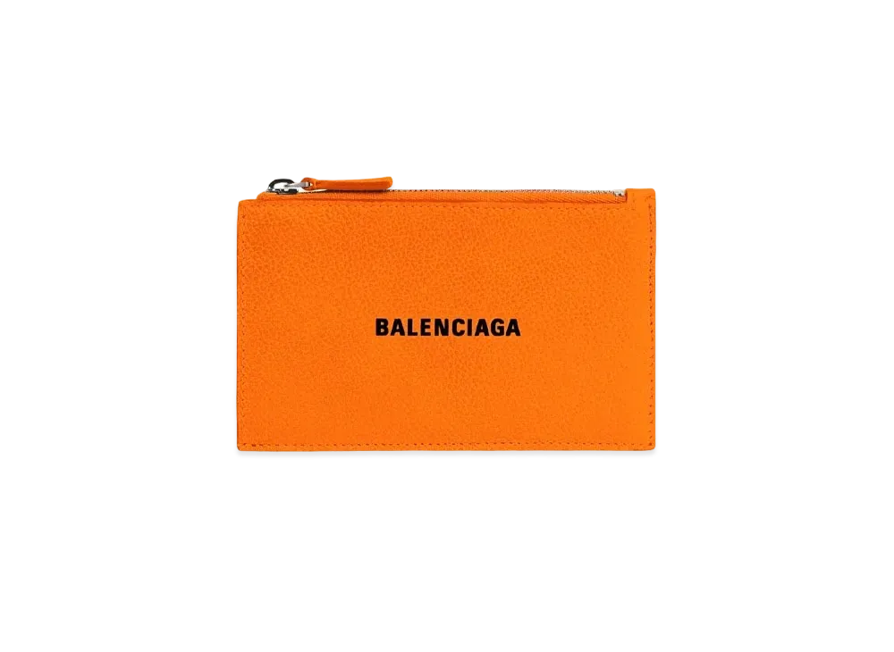 BALENCIAGA Cash Long Coin & Card Holder "Orange"