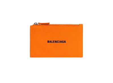 BALENCIAGA Cash Long Coin & Card Holder "Orange"