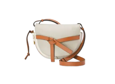 LOEWE Small Gate Bag In Soft Calfskin "Ghost / Light Ghost"