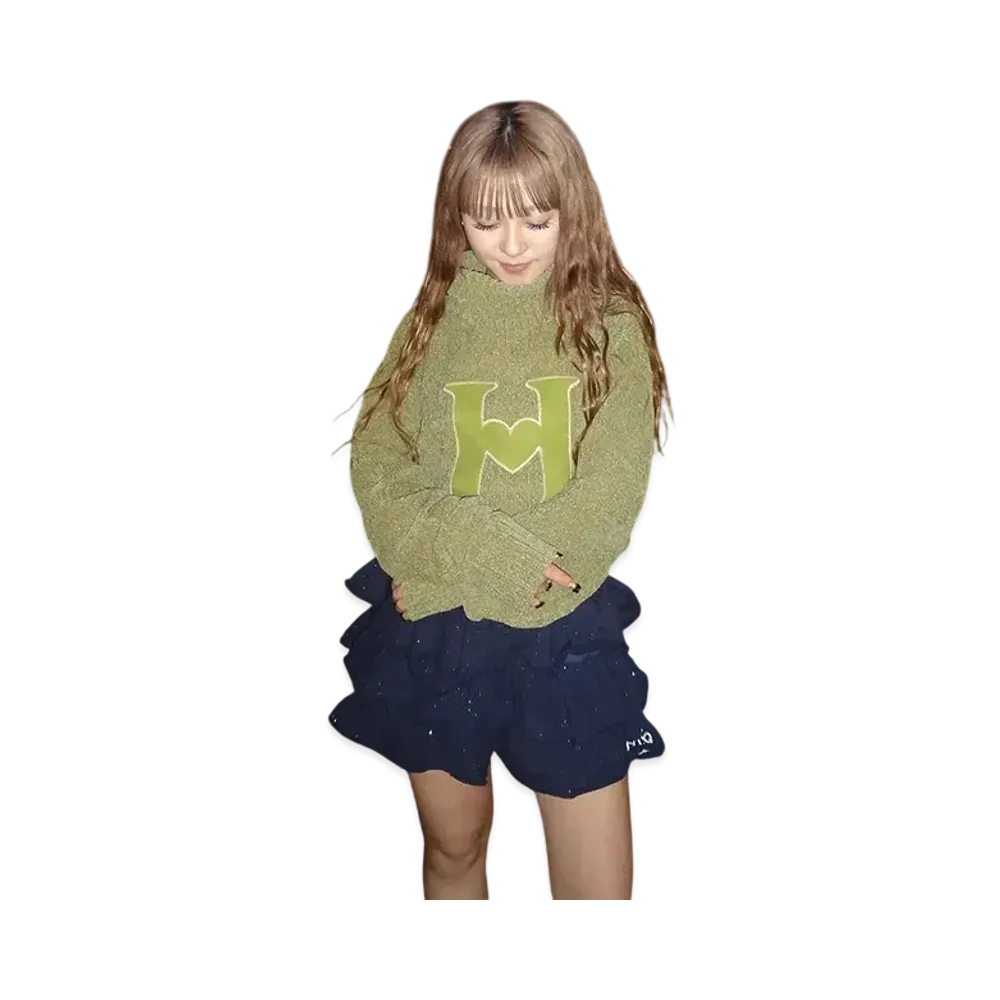 HTH H logo knit "GREEN"