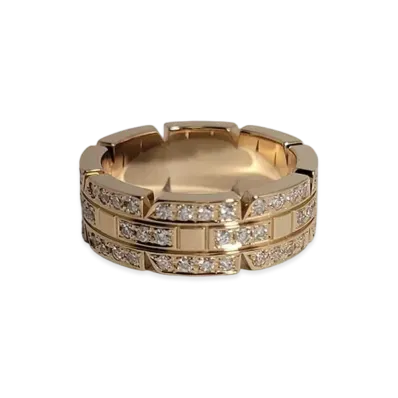 Cartier Tank Francaise Diamond Ring "Pink Gold"