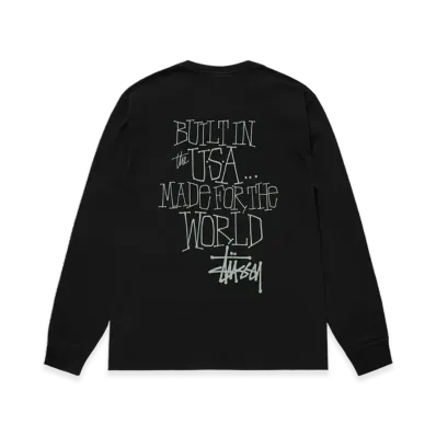 Stussy Built In USA Pigment Dyed LS Tee "Black"