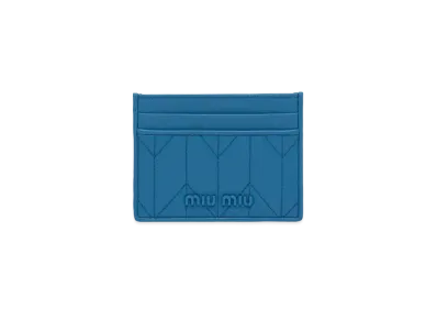 MIU MIU Nappa Leather Card Case "Blue"