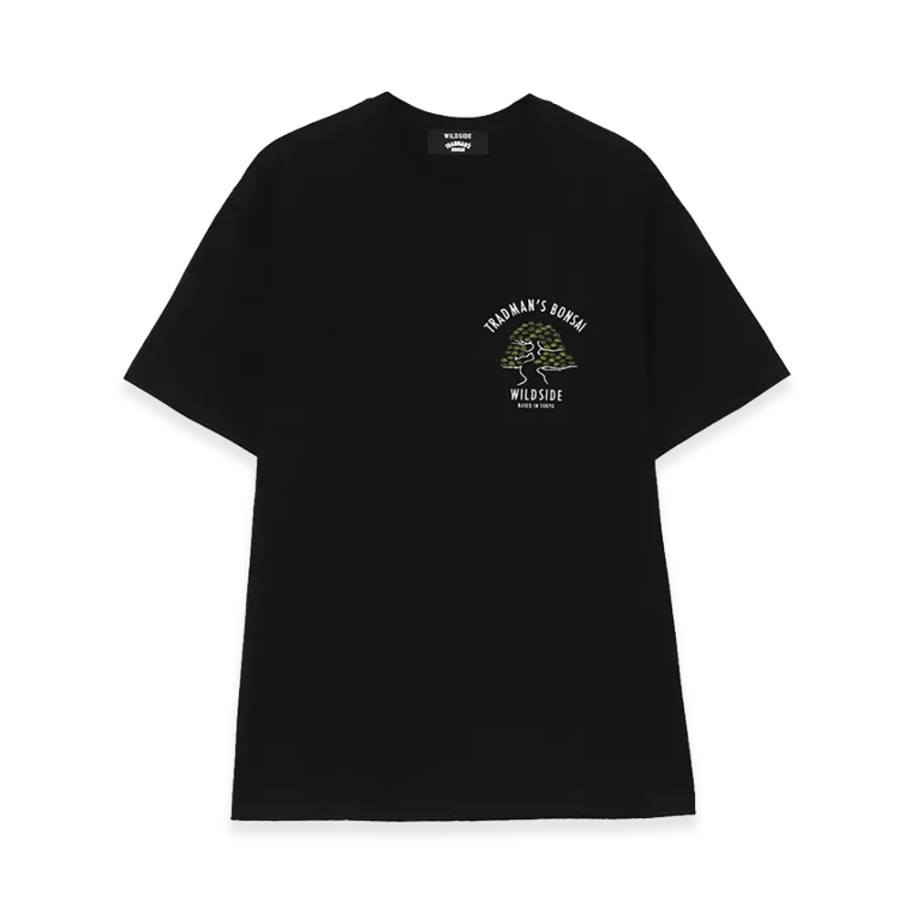 WILDSIDE YOHJI YAMAMOTO x Tradman's BONSAI Bonsai Embroidered T-shirt "Black"
