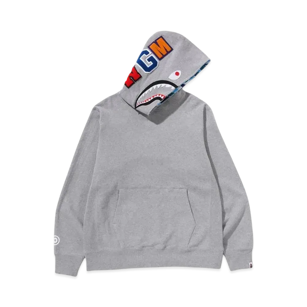 A BATHING APE Abc Camo Shark Pullover Hoodie "Gray"