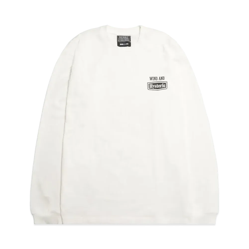 WIND AND SEA x HYSTERIC GLAMOUR L/S T Shirt "White"