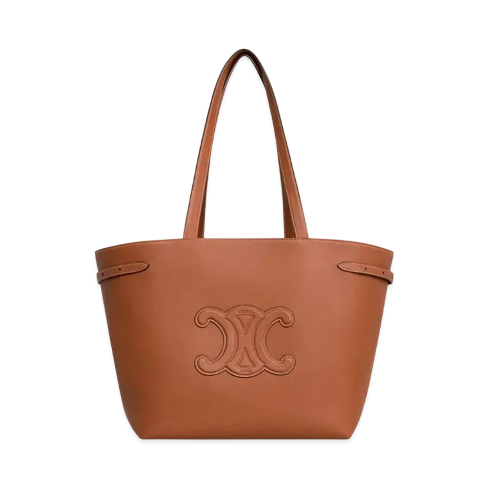 CELINE Medium Cabas Anais Cuir Triomphe In Grained Calfskin "Tan"
