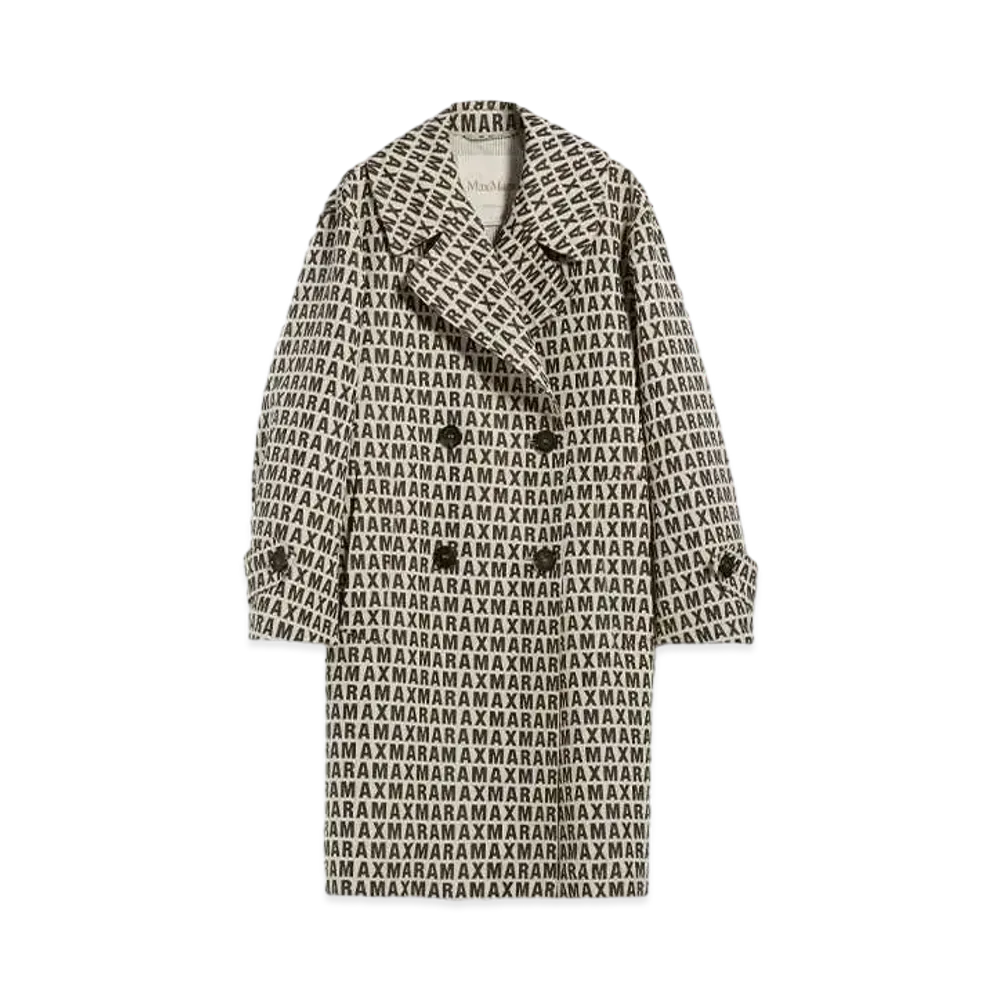Max Mara Jack Technical Cotton Jacquard Trench Coat "Sand"