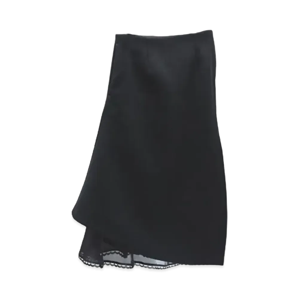 sacai Wool Melton Skirt "Black"