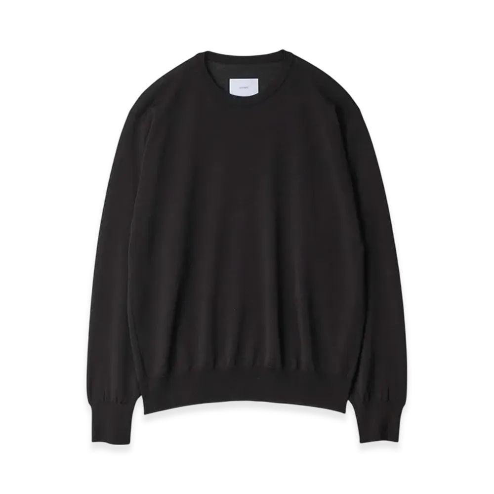 ssstein Wool/Silk Knit Crew Neck LS "Black"