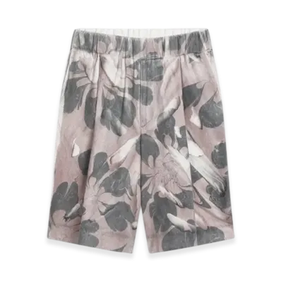 DRIES VAN NOTEN Hand Printed Shorts "Dessin C"