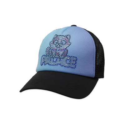 PALACE Kitty Rhinestone Trucker "Black"
