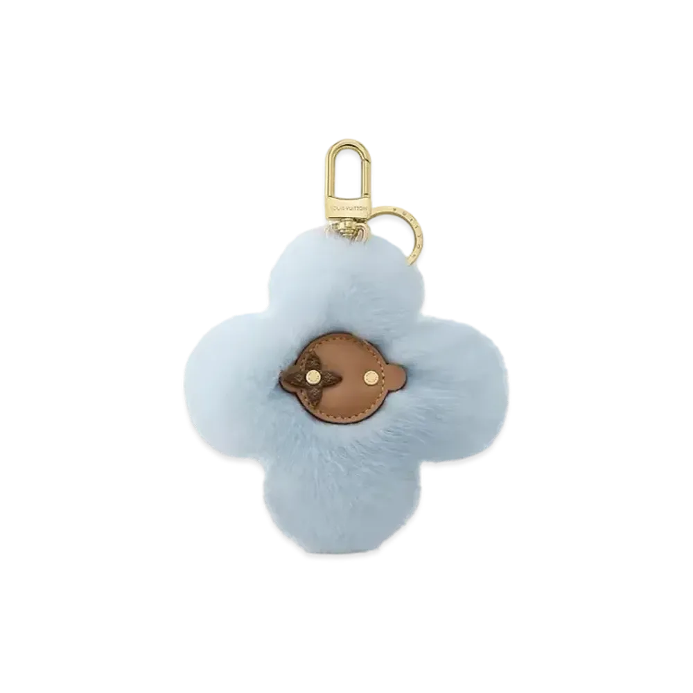 Louis Vuitton Vivienne Fur Key Holder Acetate & Metal "Bleu clair"