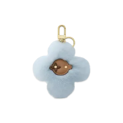 Louis Vuitton Vivienne Fur Key Holder Acetate & Metal "Bleu clair"