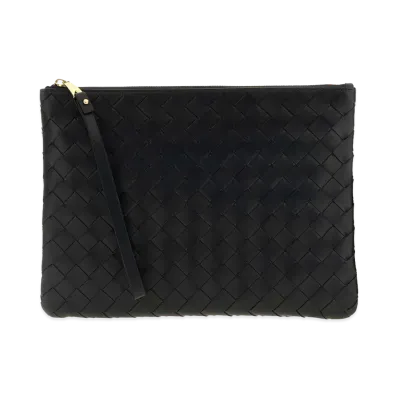 Bottega Veneta Women's Nappa Leather Pouch "Black"