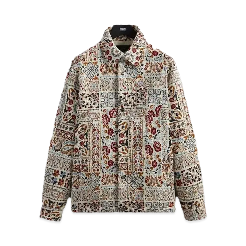 Kith Paisley Brixton Puffed Shirt Jacket "Sandrift"