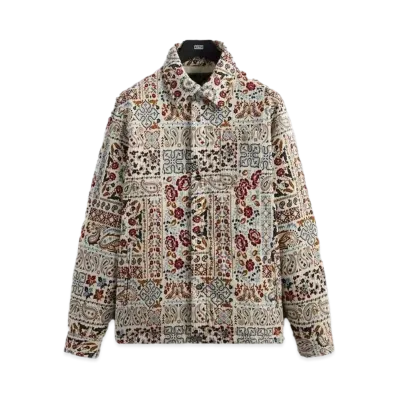 Kith Paisley Brixton Puffed Shirt Jacket "Sandrift"