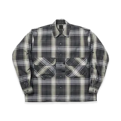 DAIWA PIER39 Tech Sports Open Collar Shirt L/S Big Tartan "Black"