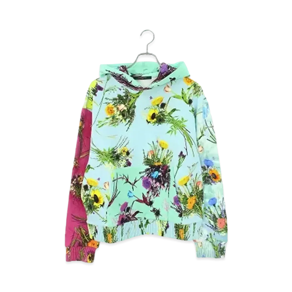 Louis Vuitton Printed Flowers Hoodie "Green/Blue"