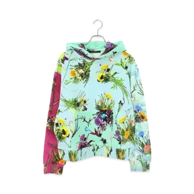 Louis Vuitton Printed Flowers Hoodie "Green/Blue"