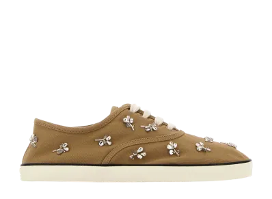MIU MIU Women's Beige Drill Sneakers "Brown"