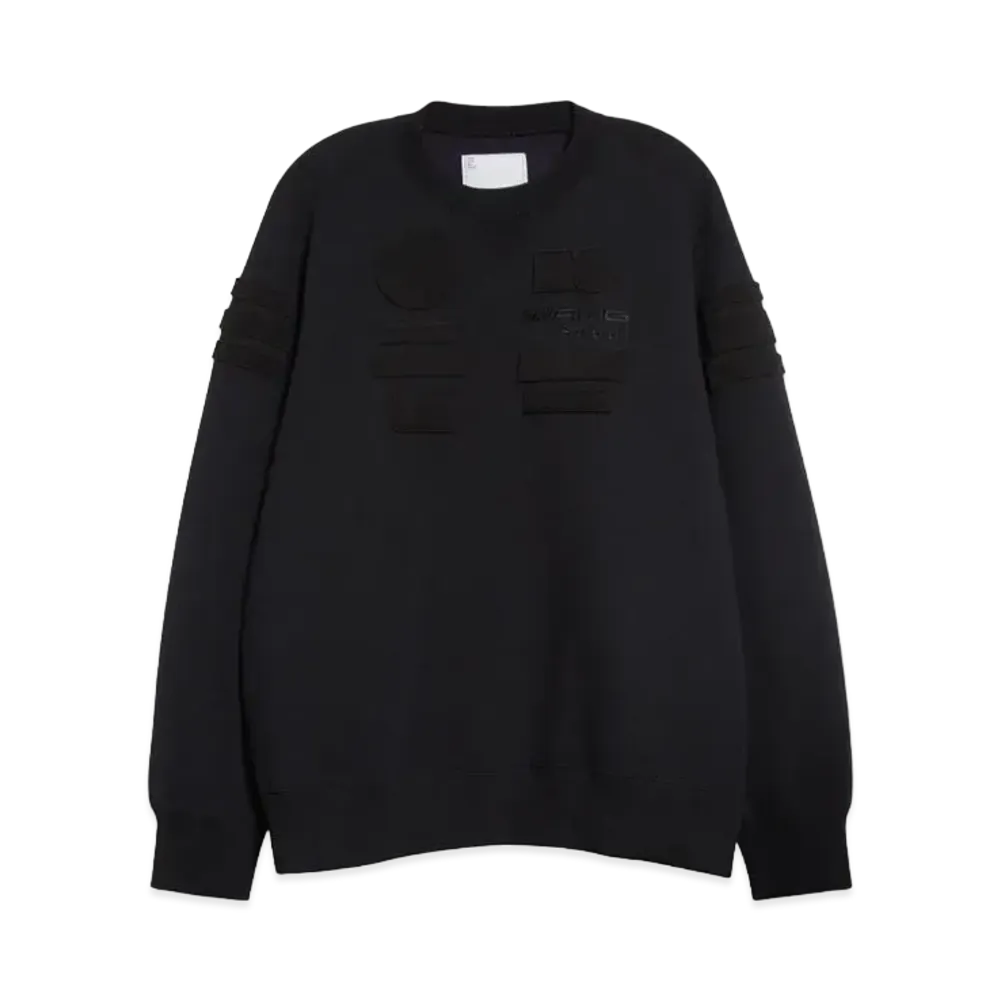 sacai x Mercedes AMG Patch Cotton Blend Sweatshirt "Black"