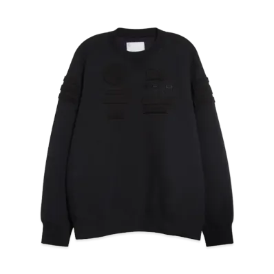 sacai x Mercedes AMG Patch Cotton Blend Sweatshirt "Black"