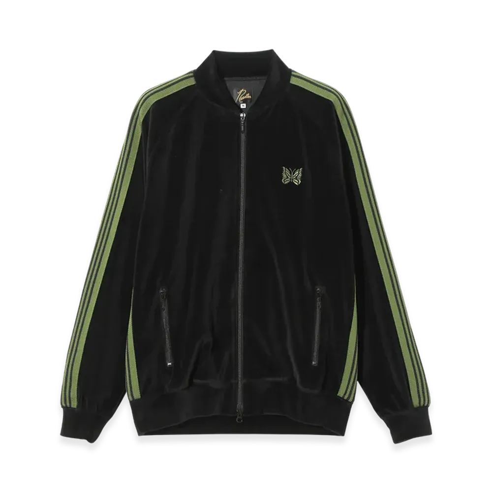 NEEDLES Rib Collar Track Jacket - C/PE Velour "Black"