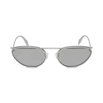 Alexander McQUEEN Front Piercing Cat Eye Sunglasses "Silver"