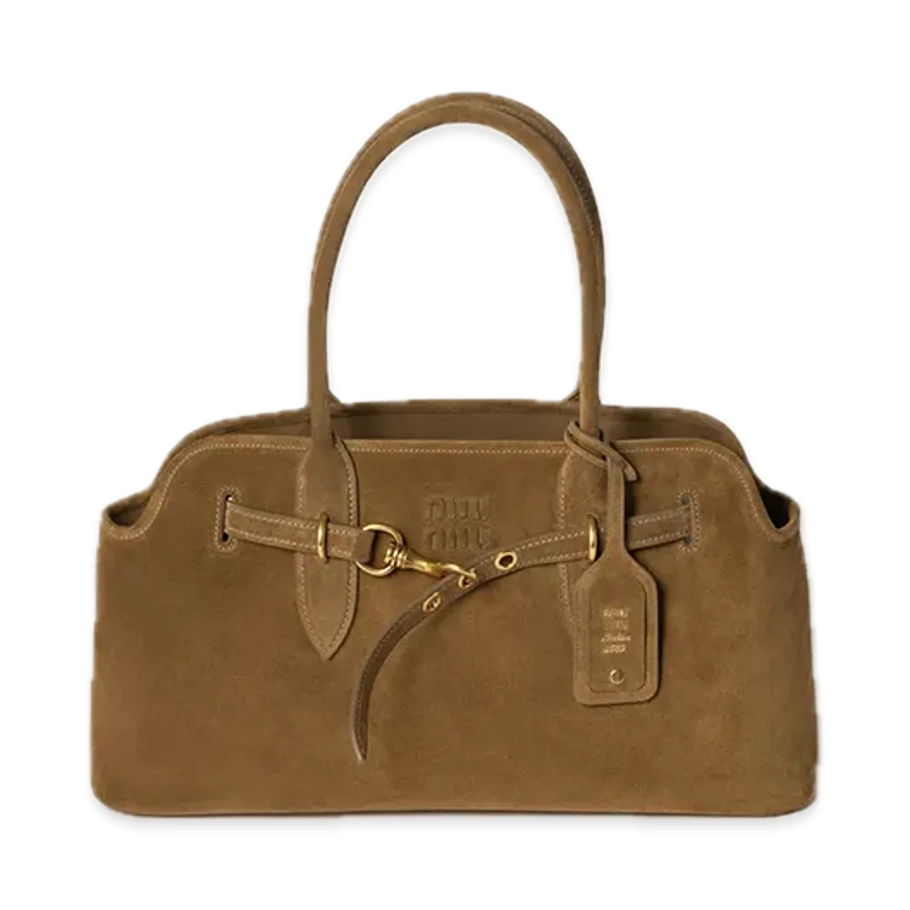 MIU MIU Aventure Suede Bag "Olive"