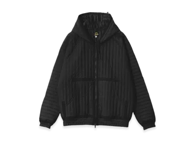 NEEDLES Taped Quilted Hoody - Cotton Poplin "Black"