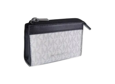 MICHAEL KORS Cooper Small Pouch W Dog Clip "White"