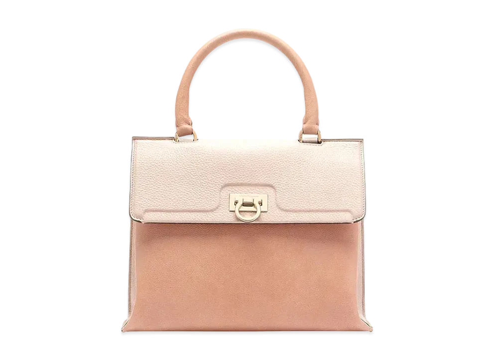 Salvatore Ferragamo Trifolio Top Handle (S) "New Blush/Mangiarotti Carrara"
