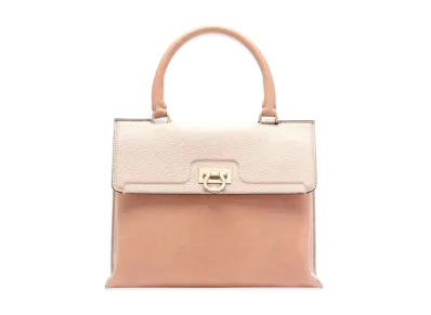 Salvatore Ferragamo Trifolio Top Handle (S) "New Blush/Mangiarotti Carrara"
