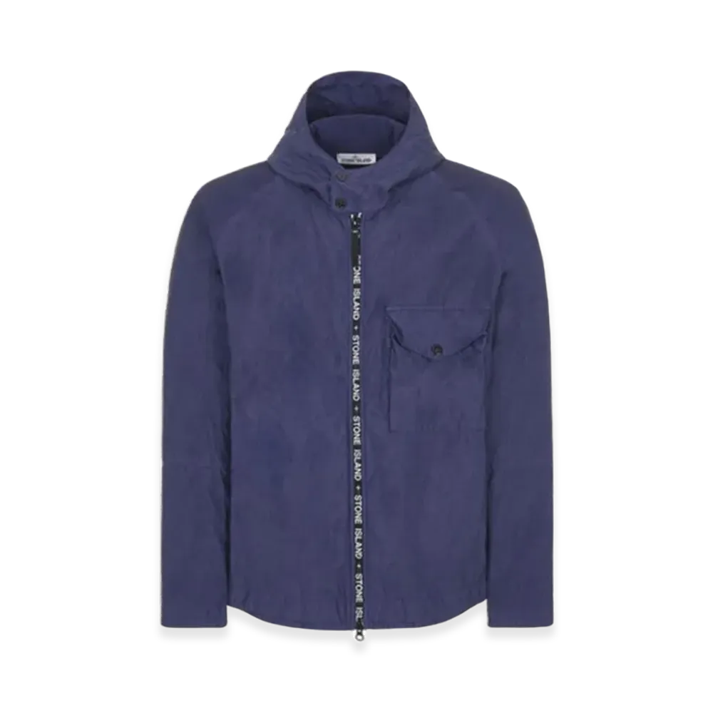 Stone Island 428E1 Cupro Nylon TC Gament Dyed Hooded Jacket - 22SS "Royal Blue"