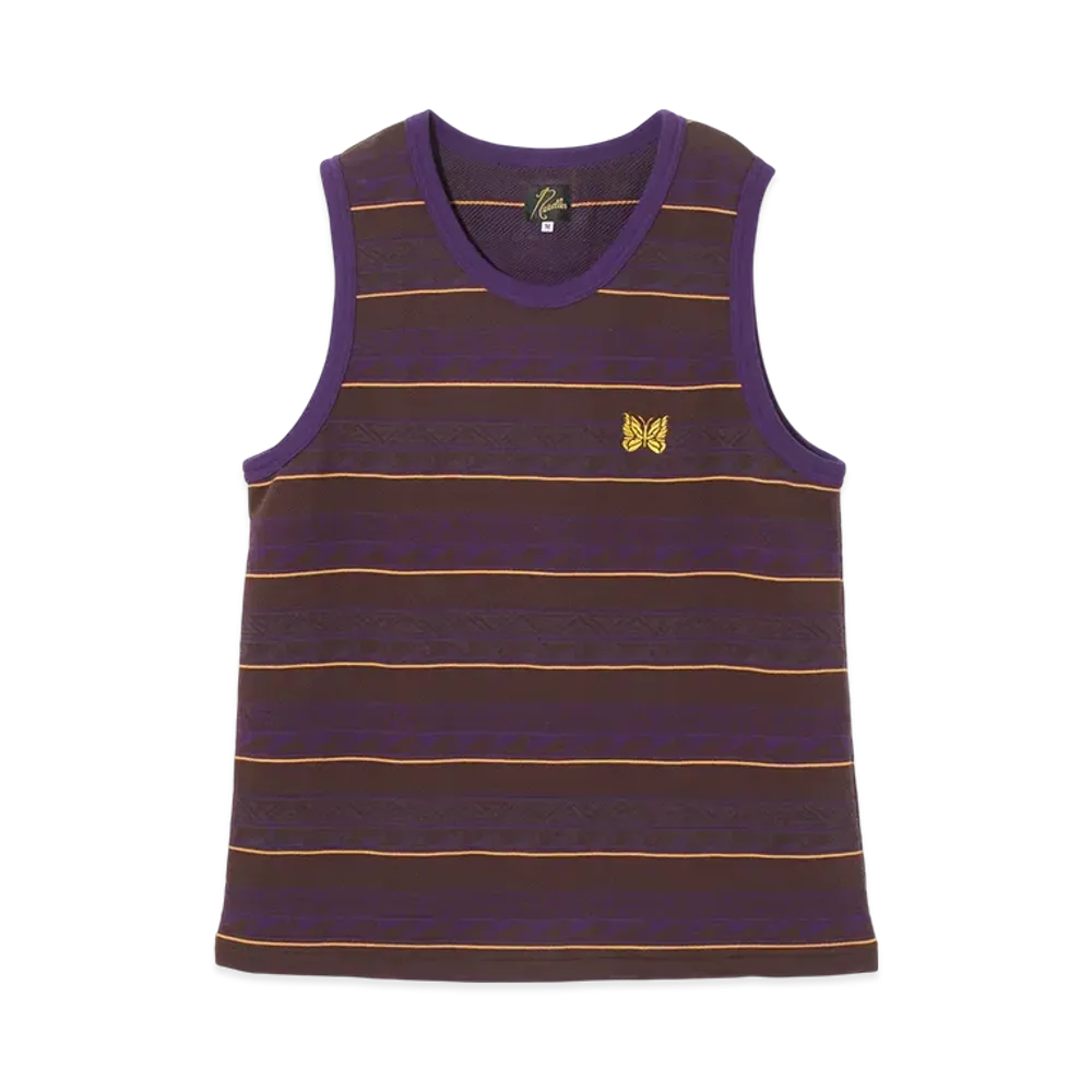 NEEDLES Tank Top - Cotton Jacquard Jersey "Purple"
