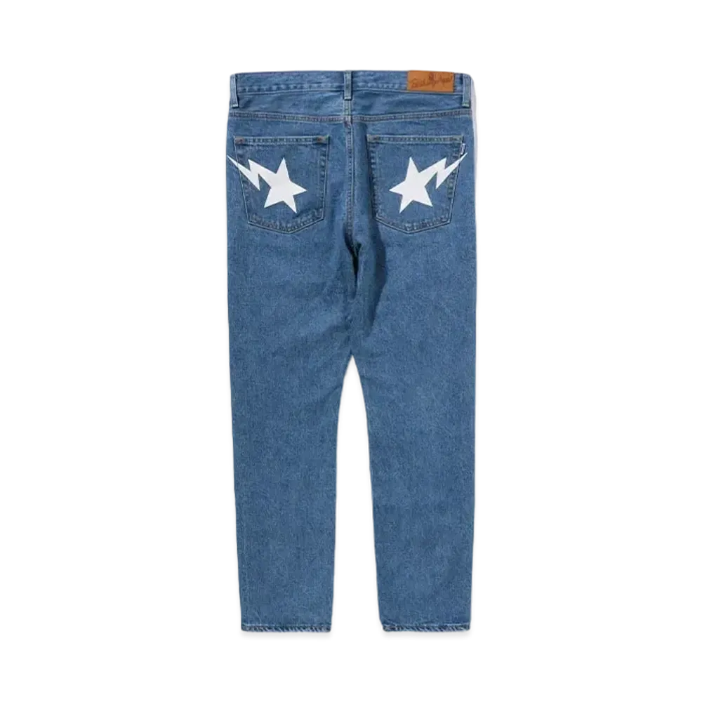A BATHING APE STA Denim Pants "Light Indigo"
