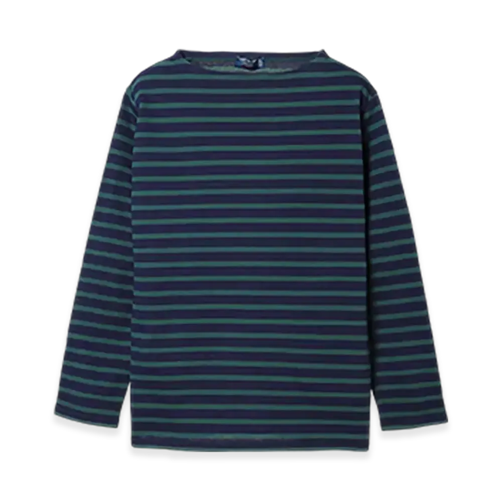 SAINT JAMES Boatneck Long Sleeve T-shirt Guildo "Navy Pin"