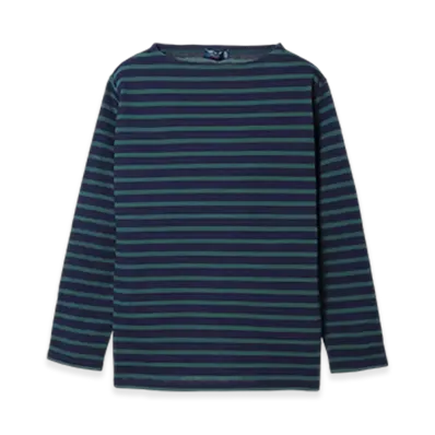 SAINT JAMES Boatneck Long Sleeve T-shirt Guildo "Navy Pin"