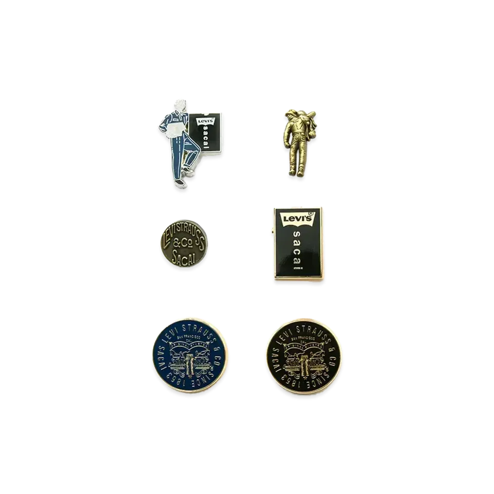 sacai x Levi's Pins (Set of 6) "Gold" 25-01072S