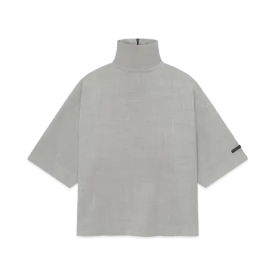 FEAR OF GOD Wool Canvas High Neck Short Sleeve Shirt "Paris Sky"