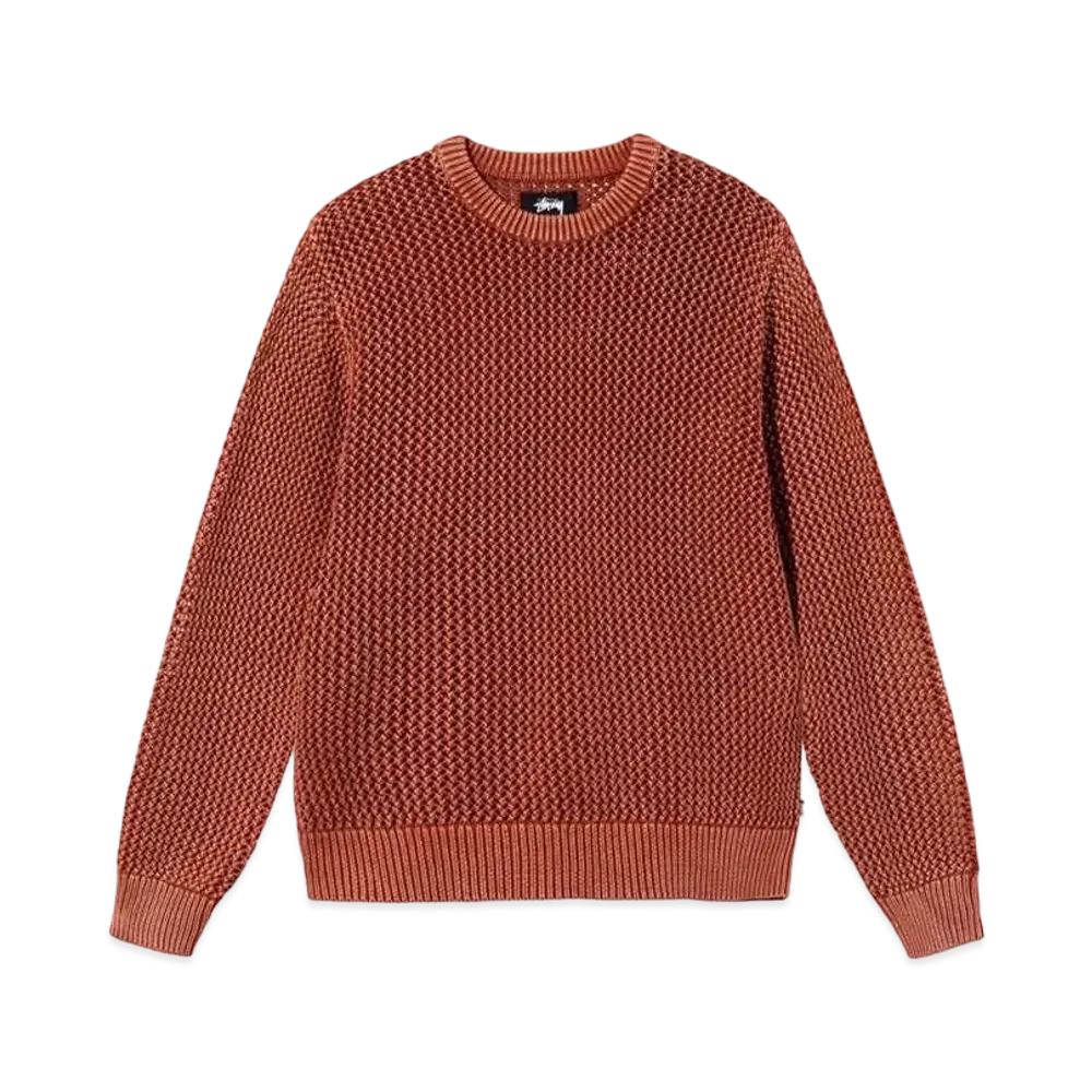 Stussy PIGMENT DYED LOOSE GAUGE SWEATER "Salmon"