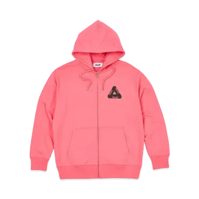 PALACE Tri-Puff Print Zip Hood "Pink"