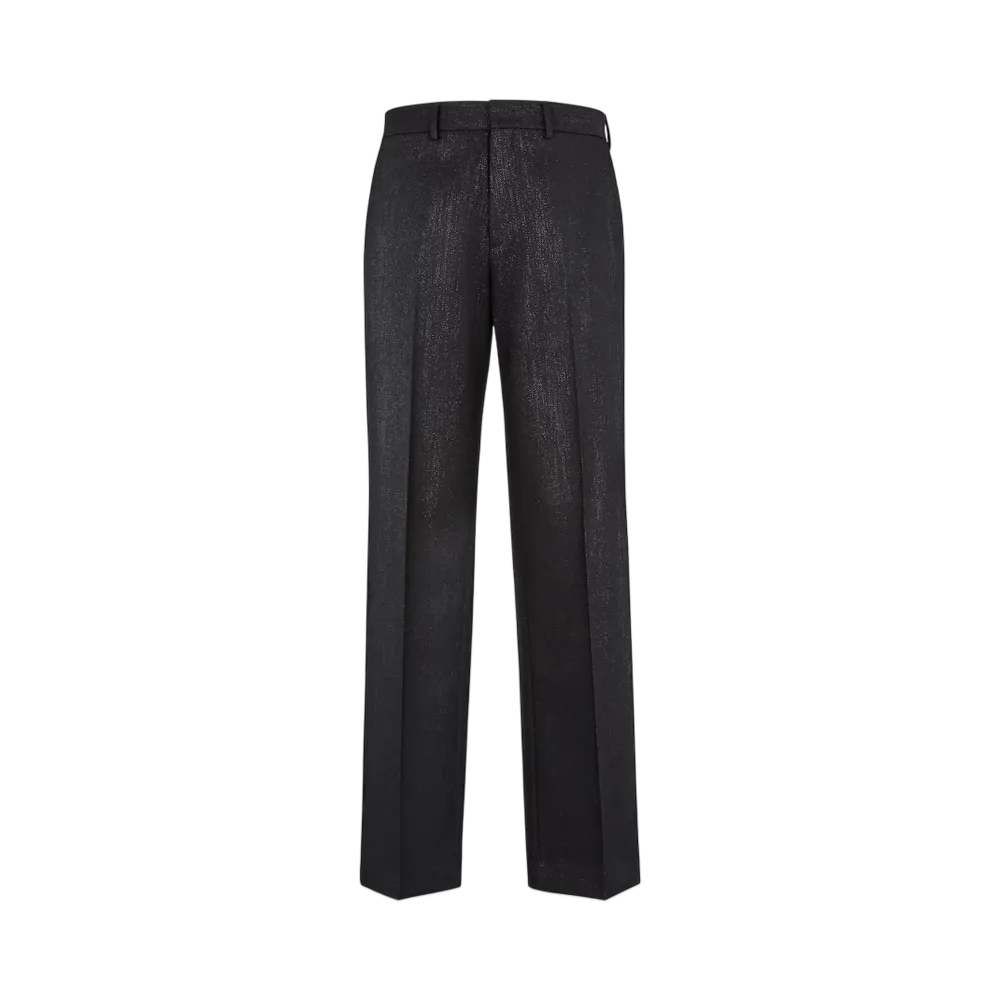 FENDI Men's Metallic Yarn Pants "Black"