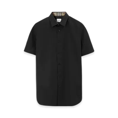 Burberry Stretch Cotton Shirt "Black"