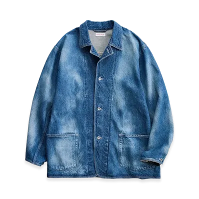 NICENESS D.Leeroy Distressed Denim Coverall "Indigo"